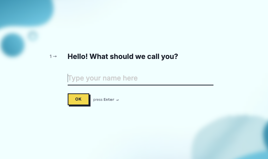 A single, focused question shown in the Shellcraft form interface